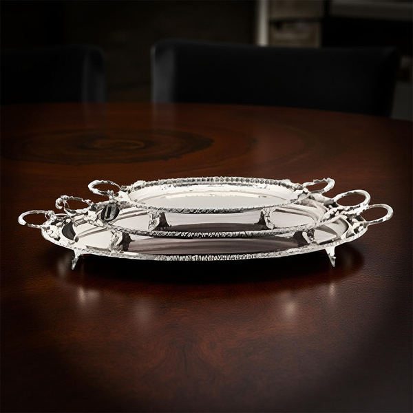 ⁦METAL TRAY W/HANDLE⁩ - الصورة ⁦1⁩