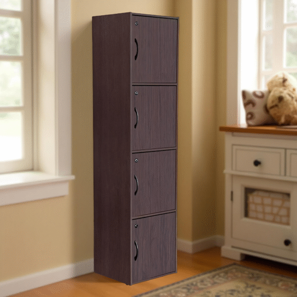 HEVEAPAC STORAGE SHELF-
H1720XD390XW415- BEECH/CHOCOLATE