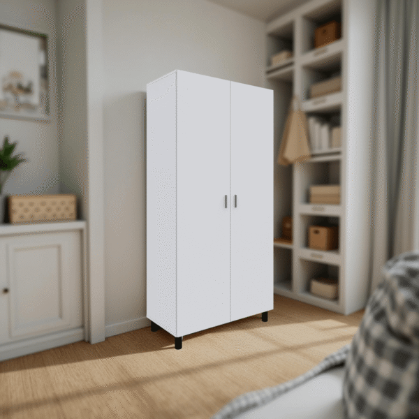 HEVEAPAC BOOK SHELF WITH METAL LEG WHITE-1679X415X798