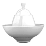 CERAMIC BOWL W/COVER-17*17*5CM