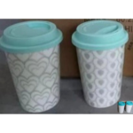 NEW BONE CHINA DECAL MUG WITH SILICONE COVER-400ML