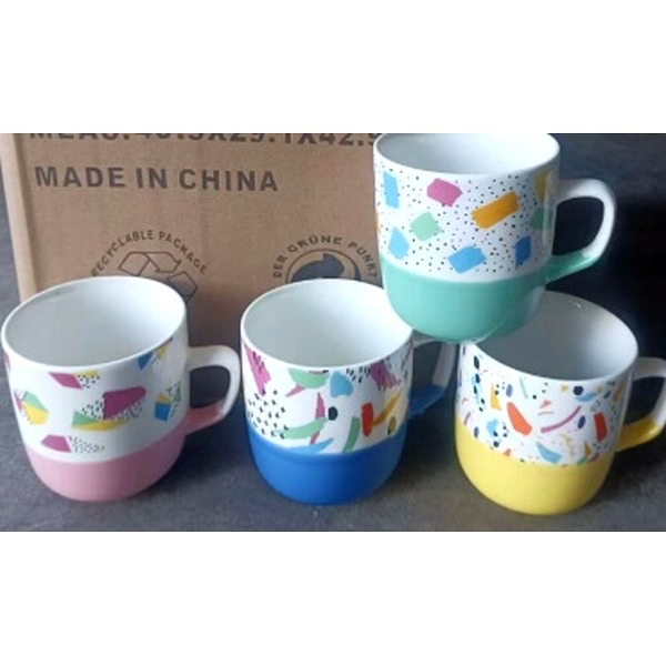 1012480001549 NEW BONE CHINA DECAL MUG -370ML - Image 1