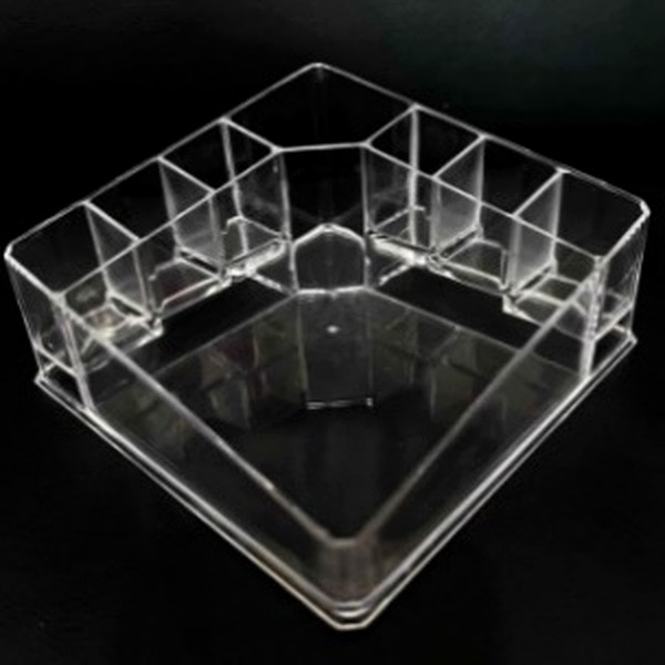1012480001628 ACRYLIC COSMETIC ORGANIZER-13.5*13.5*7 - Image 1