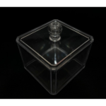 ACRYLIC COTTON SWAB BOX-9.5X9X9.5