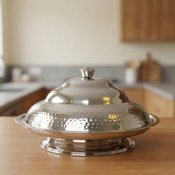 ⁦S/STEEL KOOZY TRAY W/COVER-50CM-H25M20⁩ - الصورة ⁦2⁩