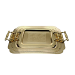 GERMAX 3 PCS SERVING TRAY SET-GOLDEN