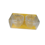 GERMAX 2 PCS GLASS SUGAR BOWL W/COVER SET