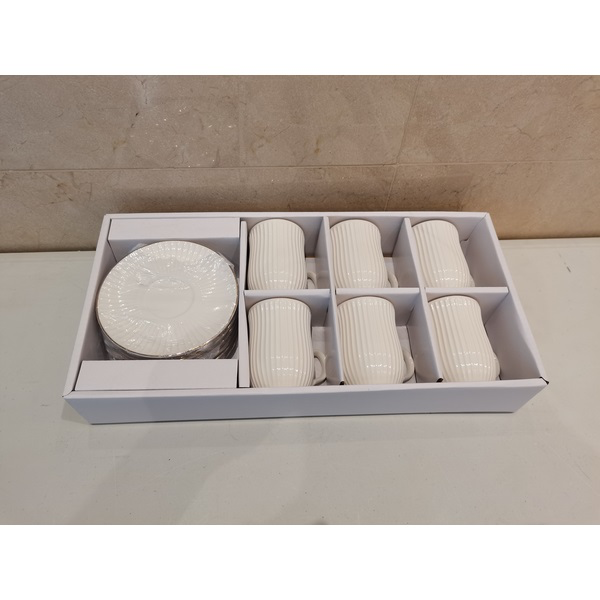 1017150000022 6+6 PCS TEA CUP & SAUCER SET - Image 1