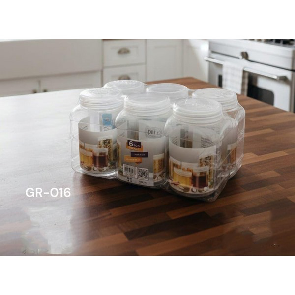 1018590000193 JORDANIAN CLEAR CONTAINER-6PC*250ML - Image 1