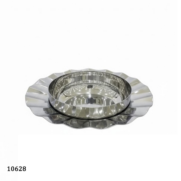 1019260000110 INDIAN S/STEEL SERVING TRAY - Image 1