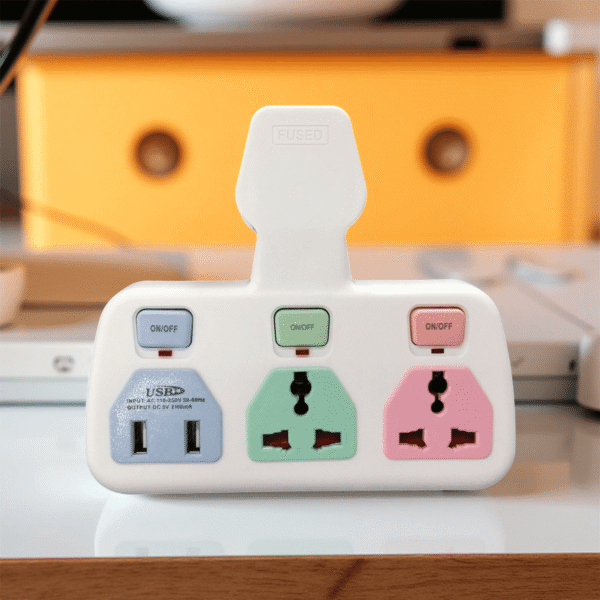 FANAR MULTI ADAPTOR 2 WAY WITH 2 USB