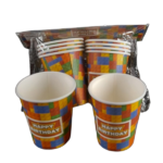 10 PCS PAPER CUPS-HAPPY BIRTHDAY