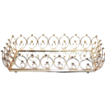 RECT. PERFUME MIRROR TRAY -GOLD