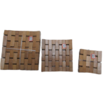 2-PCS BAMBOO SQUARE MAT SET-5X5