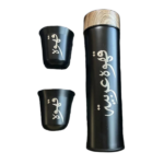 3PCS SET VACUUM FLASK+CAWA CUP -BLACK