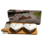 2-PCS CERAMIC BOWL W/BAMBOO BASE-41X12.5