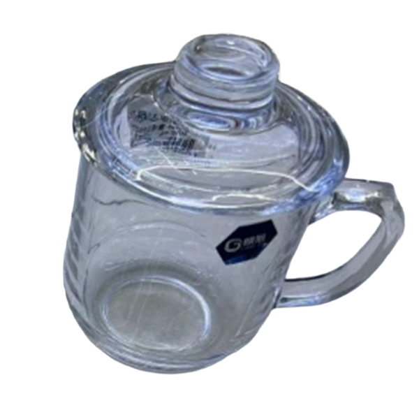 1704223041968 SINGLE GLASS CUP W/COVER-8.8X11.5-LXZB1601 - Image 1