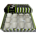 12 PCS PORCELAIN CAWA CUP SET -5*6.5*8 CM