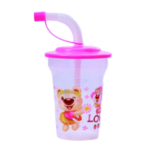 PLASTIC KIDS CUP WITH STRAW-200ML