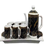 8PCS CERAMIC TEA POT & CUP SET W/PLATE -1000/220CC