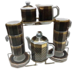 17PCS CERAMIC TABLEWARE SET W/STAND -1000/220CC