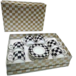 12PCS CERAMIC CUP & SAUCER SET -100CC