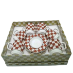 12PCS CERAMIC CUP & SAUCER SET -100CC