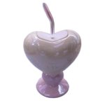CERAMIC CUP W/STRAW-380ML-953