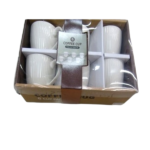 6 PCS CERAMIC TEA CUP SET-250ML