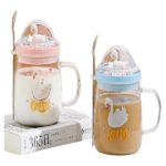 CERAMIC MUG W/COVER & SPOON