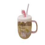 CERAMIC MUG W/STRAW