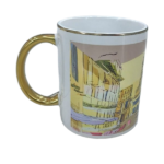 FANAR PICTUR WHITE CERAMIC MUG W/GOLDEN
