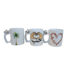 11OZ WHITE CERAMIC MUG W/FOOTBALL