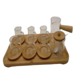 17PCS COFFEE SET W/BAMBOO TRAY
