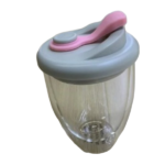 GLASS JUICE CUP W/COVER-350ML