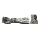 6PCS STEEL FORK SET-SILVER-14.5CM