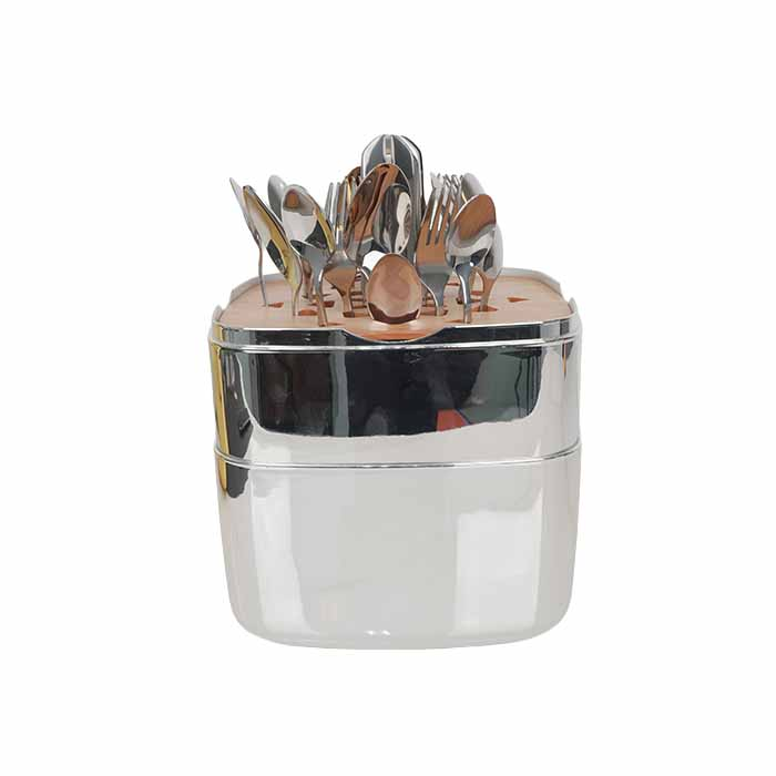 ⁦S/STEEL 24PCS CUTLERY SET W/BOX -SILVER⁩ - الصورة ⁦1⁩