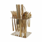 24 PCS S/STEEL CUTLERY SET W/SHELF-ALM-B301