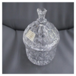 GLASS SUGAR BOWL W/COVER