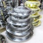 STEEL ROUND TRAY W/COVER-40CM