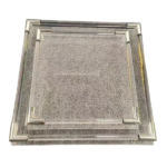 ACRYLIC SQUARE TRAY W/HANDLE-30X30X4CM