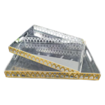 ACRYLIC SQUARE TRAY-S-32.5X22.5X4.5CM
