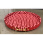 ROUND LEATHER TRAY-40X4CM