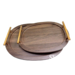 WOODEN TRAY W/HANDLE-33X25X4.5CM