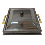 CANDY BOX W/ACRYLIC LID-30X30X5CM