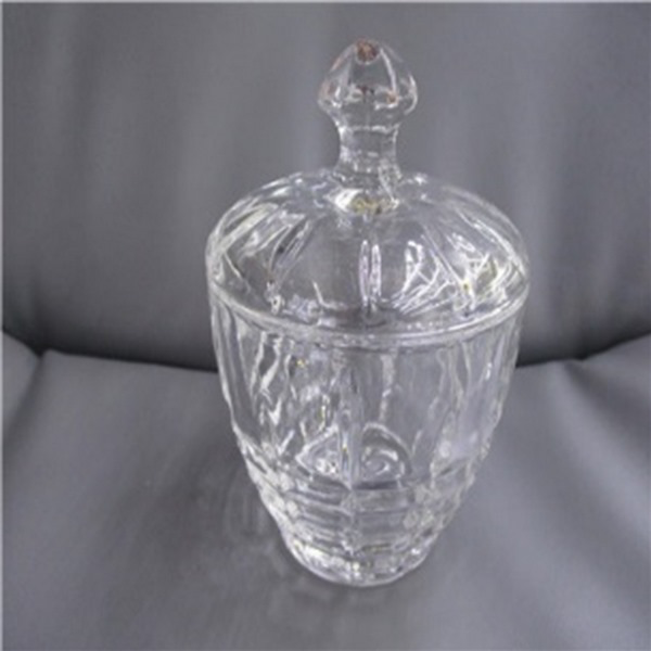 1704228070061 GLASS SUGAR BOWL W/COVER - Image 1