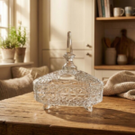 GLASS CANDY BOWL W/LID-16.5X20.5 - Image 2