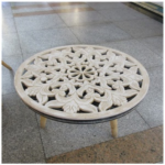 WOODEN ROUND TABLE W/STAND -39X42