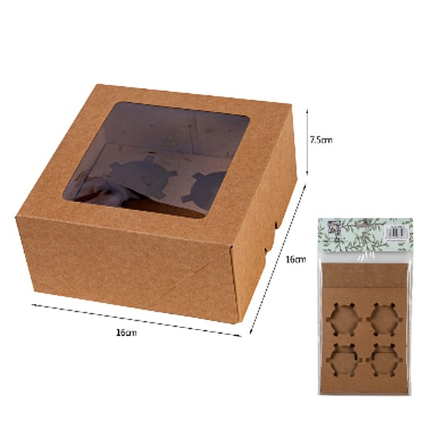 ⁦CUPCAKE BOX-16X16X7.5CM⁩ - الصورة ⁦1⁩