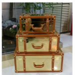 STEEL LEATHER SUITCASE-50X35X24